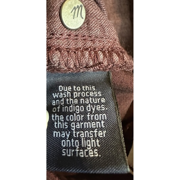 Madewell 9" High Riser Skinny Skinny Crop Jeans Womens Size 25 red Denim Pants - Picture 7 of 7